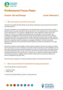 Art and Design National 3 PFP