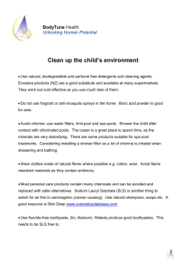 Clean up the child`s environment Use natural, biodegradable and