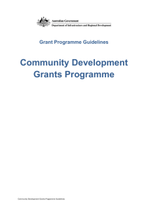 Community Development Grants Programme Guidelines