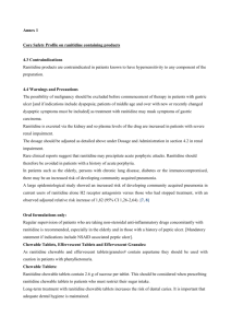Annex 1 Core Safety Profile on ranitidine containing products 4.3