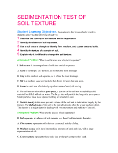 psaa sedimentation test for soil texture