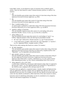 Extraction rules are applied in a sequential