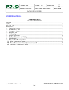 butadiene awarenes - Plant Performance Services