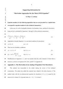 Online material for “Derivation of the Theis Equation via