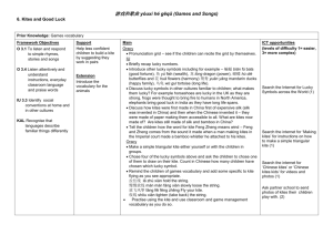 KS2 Scheme of Work Mandarin Chinese