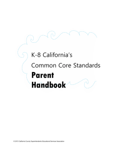 California`s Common Core Standards Parent Handbook