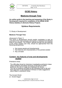 GCSE History: Medicine through Time