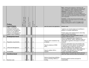 Policy layers/types