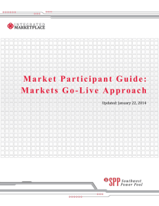 Markets Go-Live Approach v1