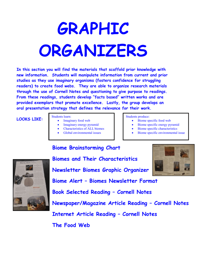 Biome Organizer Chart