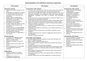 Characteristics of an effective numeracy classroom[1].