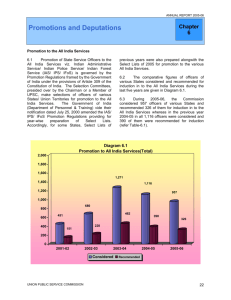 Promotions and Deputations