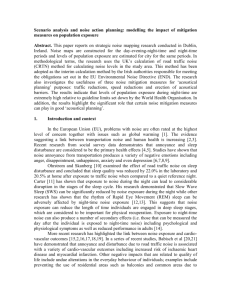 Strategic noise mapping, population exposure and scenario