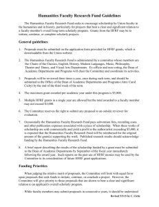 Faculty Research Fund Guidelines