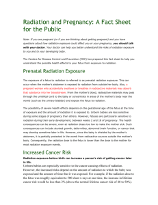 Radiation and Pregnancy: A Fact Sheet for the