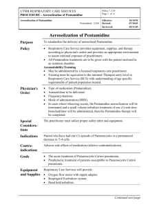Protocol for Aerosolization of Pentamidine