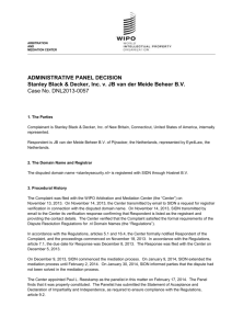 WIPO Domain Name Dispute Case No. DNL2013-0057