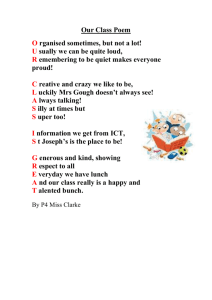 Our Class Poem - St Josephs Primary School