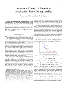 II. Geometry of the Landing in Longitudinal Plane