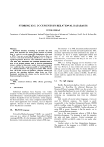 storing XML documents in relational databases