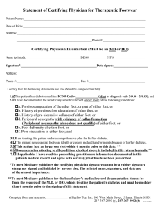 The Statement of Certifying Physician Form