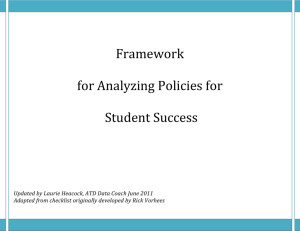 Draft Taxonomy for Policy Analysis