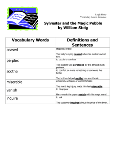 Vocabulary Lesson Sequence