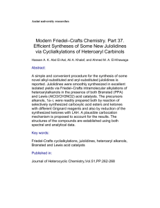Assiut university researches Modern Friedel–Crafts Chemistry. Part