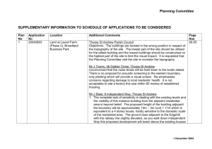 Planning Committee - Supplementary Schedule