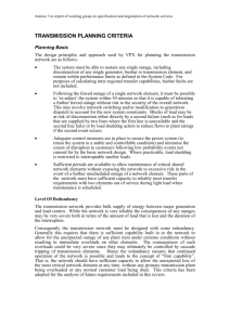 TRANSMISSION PLANNING CRITERIA