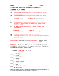 Wksht. 25 - Kinds of Nouns