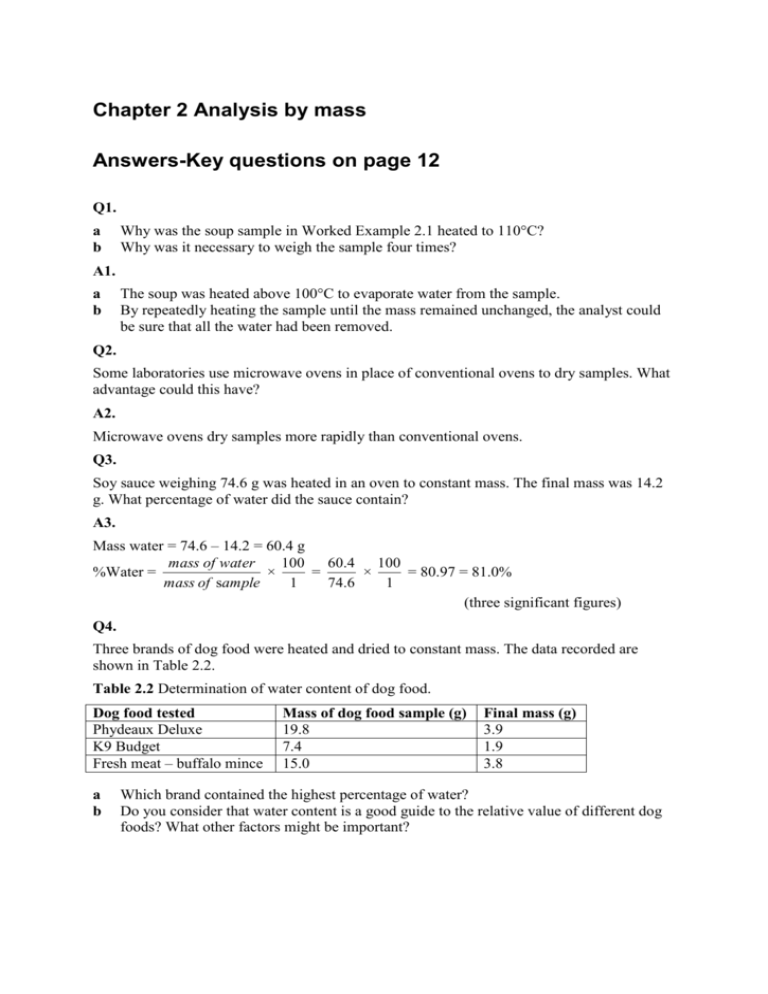 Chapter 2 Key Questions On Page 12 Answers