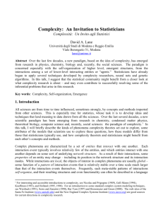 Complexity: An Invitation to Statisticians