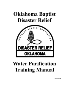 OK Water Purification Manual - Baptist General Convention of