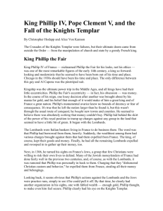King Phillip IV, Pope Clement V, and the Fall of the Knights