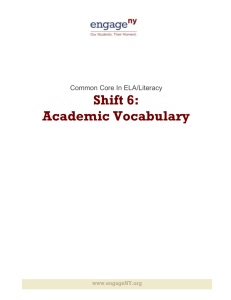 Worksheet for Shift 6: Academic Vocabulary