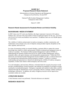 Research Needs Assessment for Roadside Worker and Vehicle