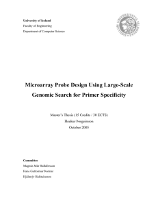 Microarray Probe Design Using Large