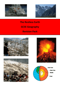 The Restless Earth GCSE Geography Revision Pack Key words