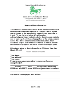 Memory Donation form - Beech Brook Farm Equine Rescue