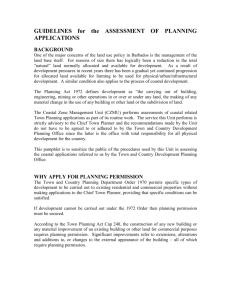 GUIDELINES for the ASSESSMENT OF PLANNING APPLICATIONS