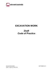 Excavation Work - Safe Work Australia Public Submissions