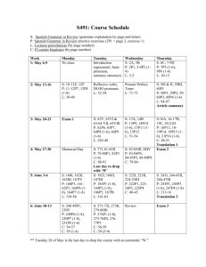 a copy of the course schedule