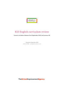 KS3 English curriculum comparison