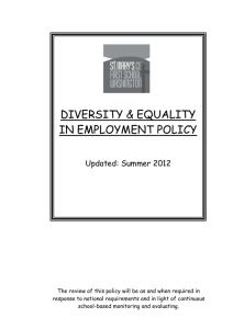 Diversity & Equality in Employment Policy