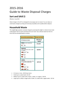 Guide to Waste and Disposal Charges