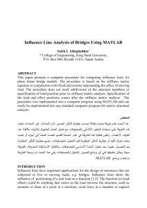 Influence Line Analysis of Bridges Using MATLAB