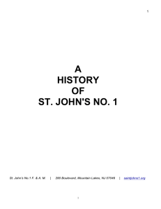 Chapters • - St. John`s No. 1 F. & AM