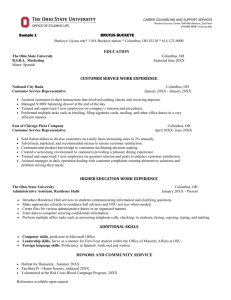 Resume Samples - The Ohio State University