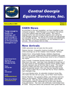 February-March 2005 Newsletter - Central Georgia Equine Services